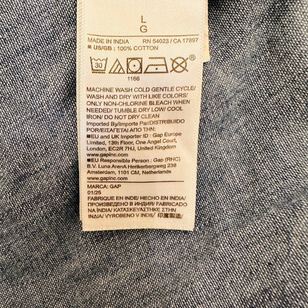 GAP DENIM Sweetheart Maxi Dress Size L - Picture 7 of 7